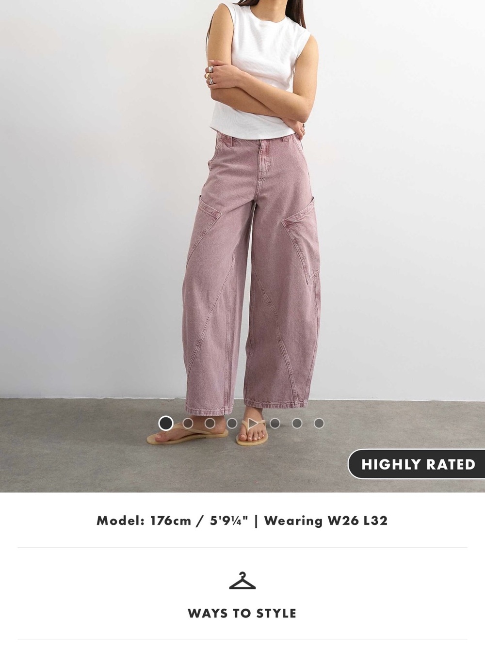 Topshop Wide Leg Cargo Pants in Dusty Rose NWOT